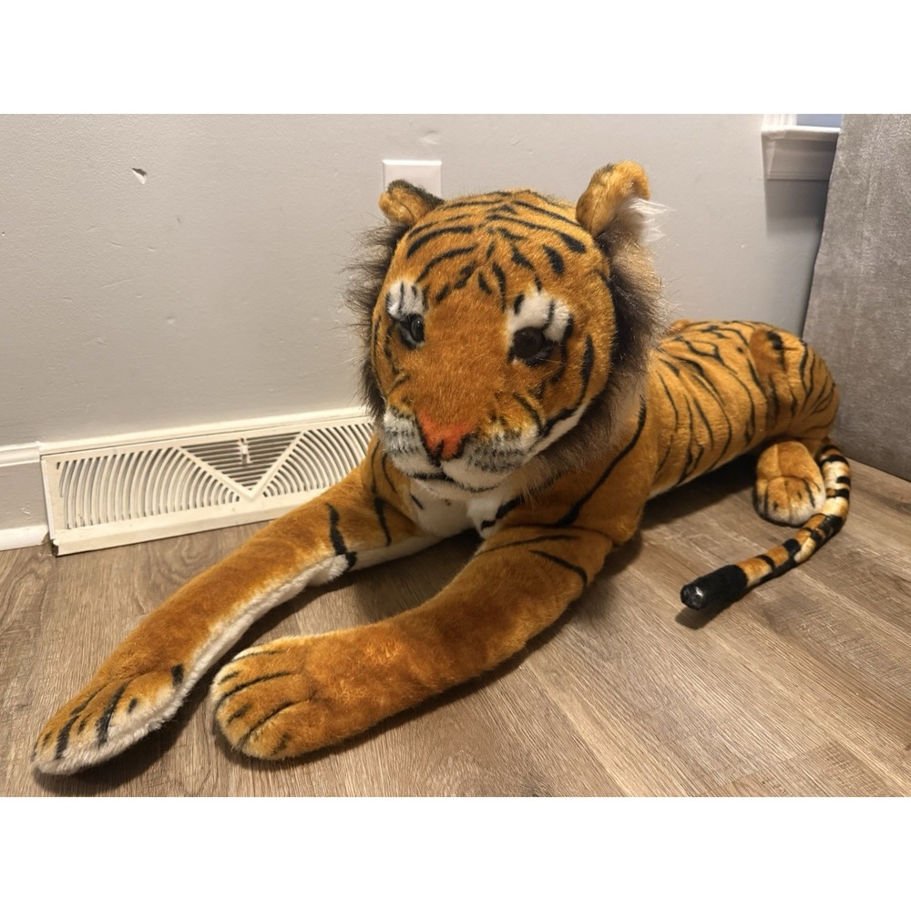 Melissa & Doug Large Bengal Tiger Giant 46" Lifelike Plush Stuffed Animal #2103
